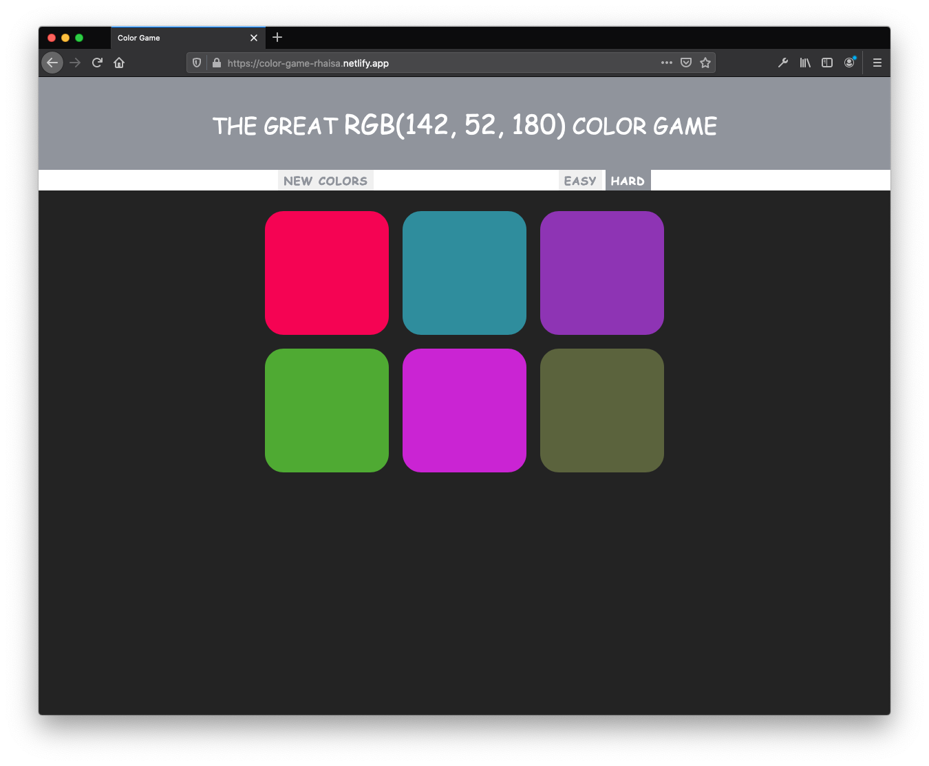 Color Game Project